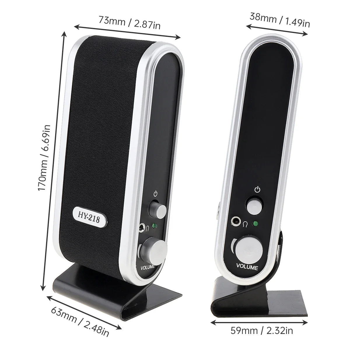 NNEOBA 6W USB Wired Stereo Speakers for PC Laptop (White)