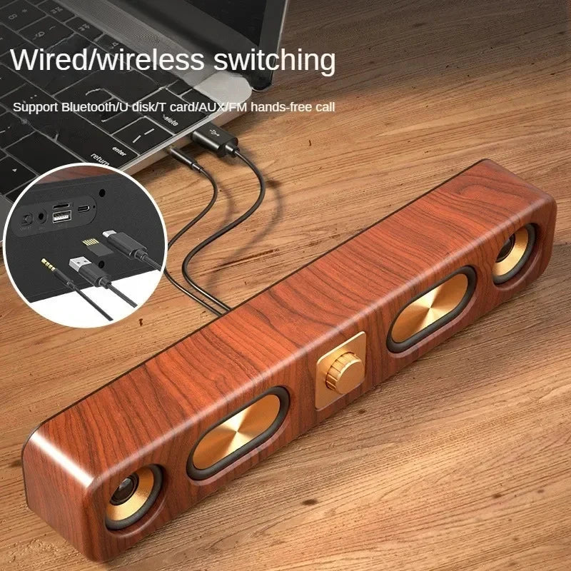 NNEOBA Portable Bluetooth Speaker Soundbar USB TF AUX