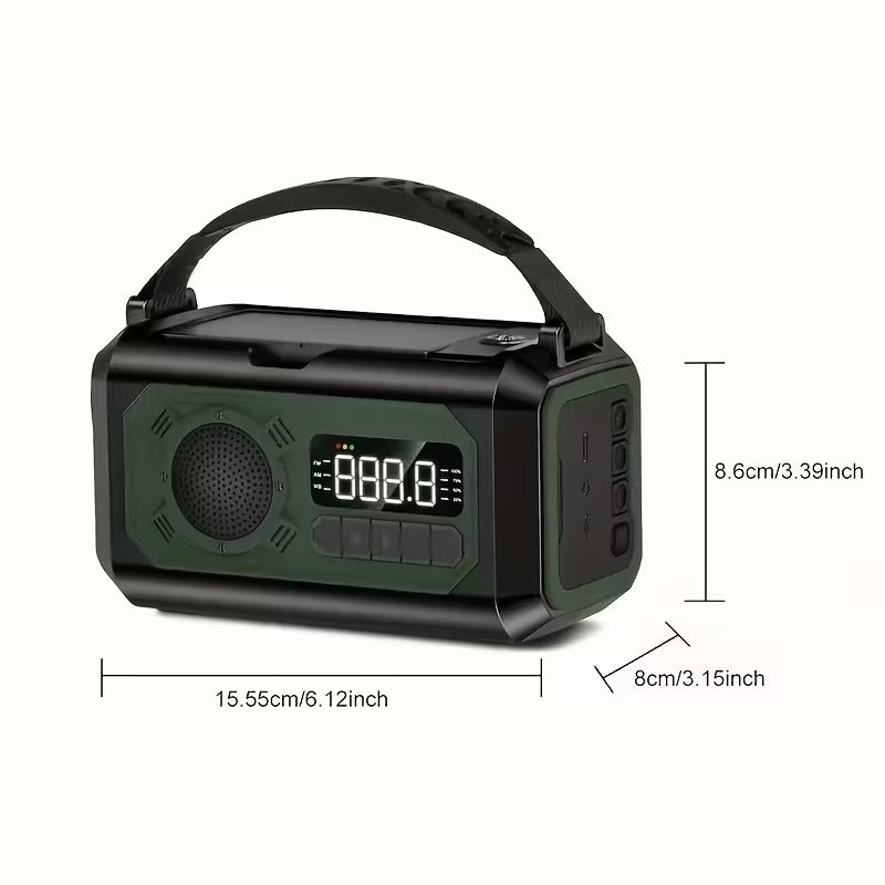 NNETM 12000mAh Emergency Radio Solar Hand Crank Charger
