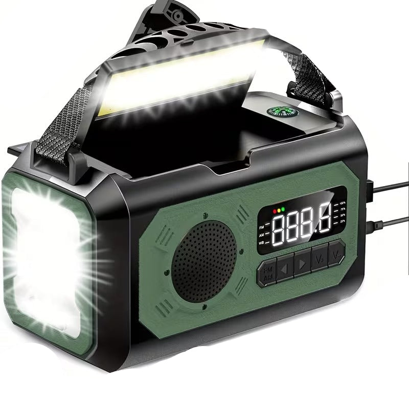 NNETM 12000mAh Emergency Radio Solar Hand Crank Charger